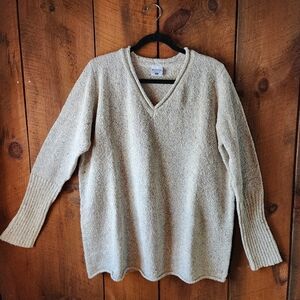 Columbia Cream V-Neck Sweater